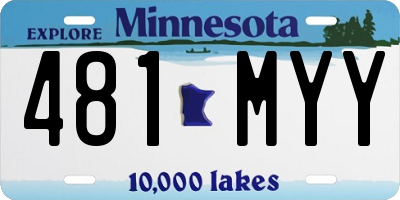 MN license plate 481MYY