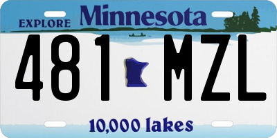 MN license plate 481MZL
