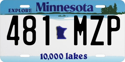 MN license plate 481MZP