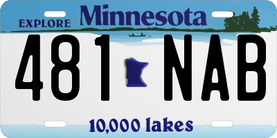 MN license plate 481NAB
