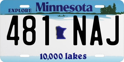 MN license plate 481NAJ