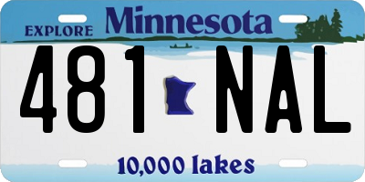 MN license plate 481NAL