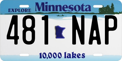 MN license plate 481NAP