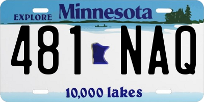 MN license plate 481NAQ