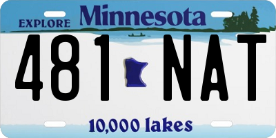 MN license plate 481NAT