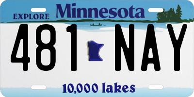 MN license plate 481NAY