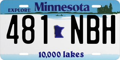 MN license plate 481NBH