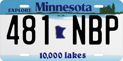 MN license plate 481NBP