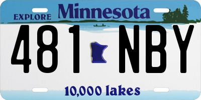 MN license plate 481NBY