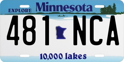 MN license plate 481NCA