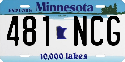 MN license plate 481NCG