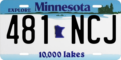 MN license plate 481NCJ