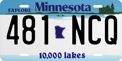 MN license plate 481NCQ