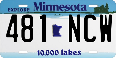 MN license plate 481NCW