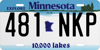 MN license plate 481NKP