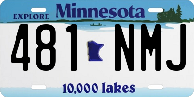 MN license plate 481NMJ