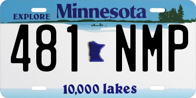 MN license plate 481NMP