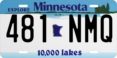 MN license plate 481NMQ