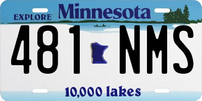 MN license plate 481NMS