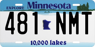 MN license plate 481NMT