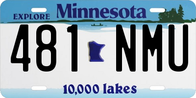 MN license plate 481NMU