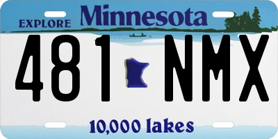 MN license plate 481NMX