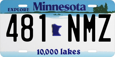 MN license plate 481NMZ