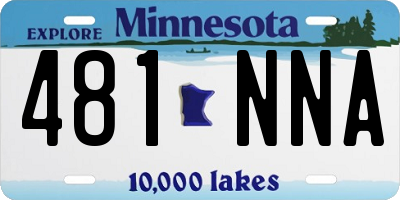 MN license plate 481NNA