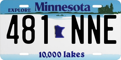 MN license plate 481NNE