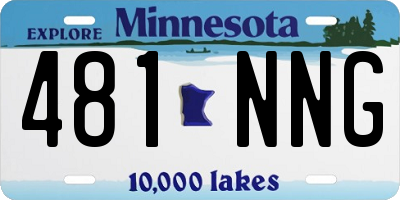 MN license plate 481NNG