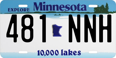 MN license plate 481NNH