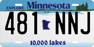 MN license plate 481NNJ