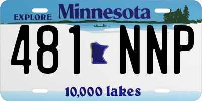 MN license plate 481NNP
