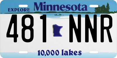 MN license plate 481NNR