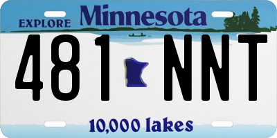 MN license plate 481NNT