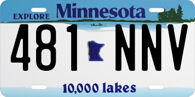 MN license plate 481NNV