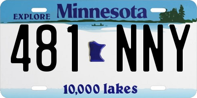 MN license plate 481NNY