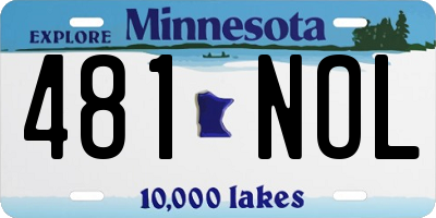 MN license plate 481NOL