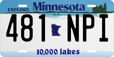 MN license plate 481NPI