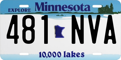 MN license plate 481NVA