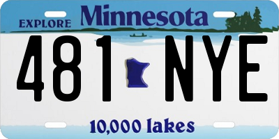 MN license plate 481NYE