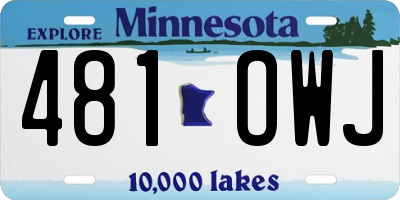 MN license plate 481OWJ
