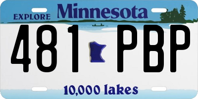 MN license plate 481PBP