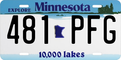 MN license plate 481PFG