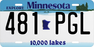 MN license plate 481PGL