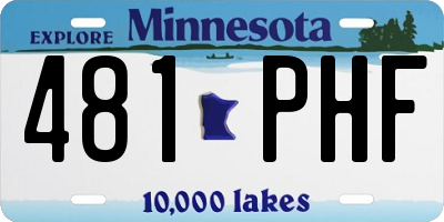 MN license plate 481PHF
