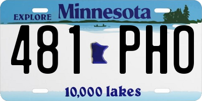 MN license plate 481PHO