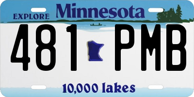 MN license plate 481PMB