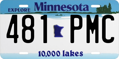 MN license plate 481PMC