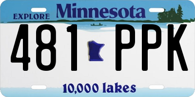MN license plate 481PPK